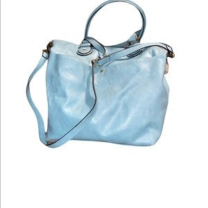 Blue satchel bag